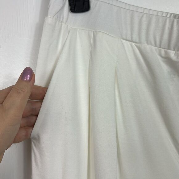 Wynne Layers Ivory Pleated Front High Rise Tapered Leg Pants Size L - Picture 3 of 10